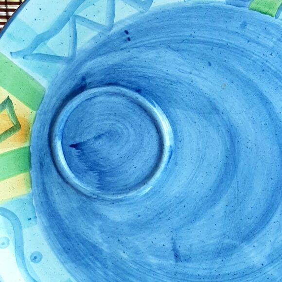 Living Art  Hand Painted Ceramic‎ Serving  Tray    New - Picture 3 of 9